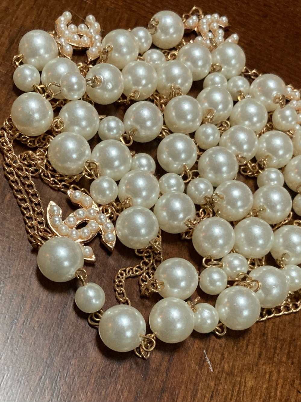 Pearl Station Custom Necklace 82” long Vintage Style